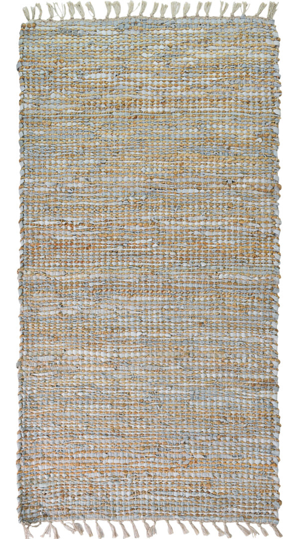 Carpet Strom DM - Leathe & Jute Rug Light Grey