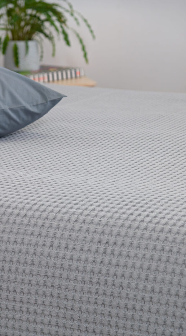 Carpet Strom DM - Κουβέρτα ΠΙΚΕ NAF NAF Cotton Waffle Pique Grey