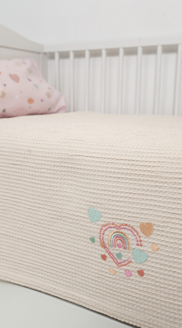 Carpet Strom DM - Naf Naf Little Hearts 302 - Pink βρεφική πικέ κουβέρτα