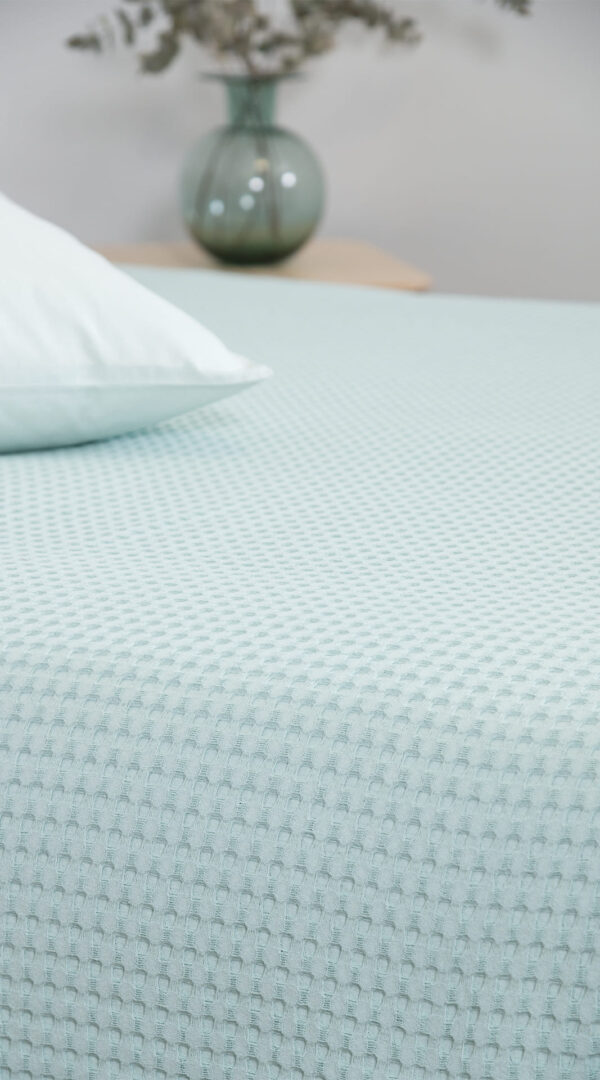 Carpet Strom DM - Κουβέρτα ΠΙΚΕ NAF NAF Cotton Waffle Pique Mint