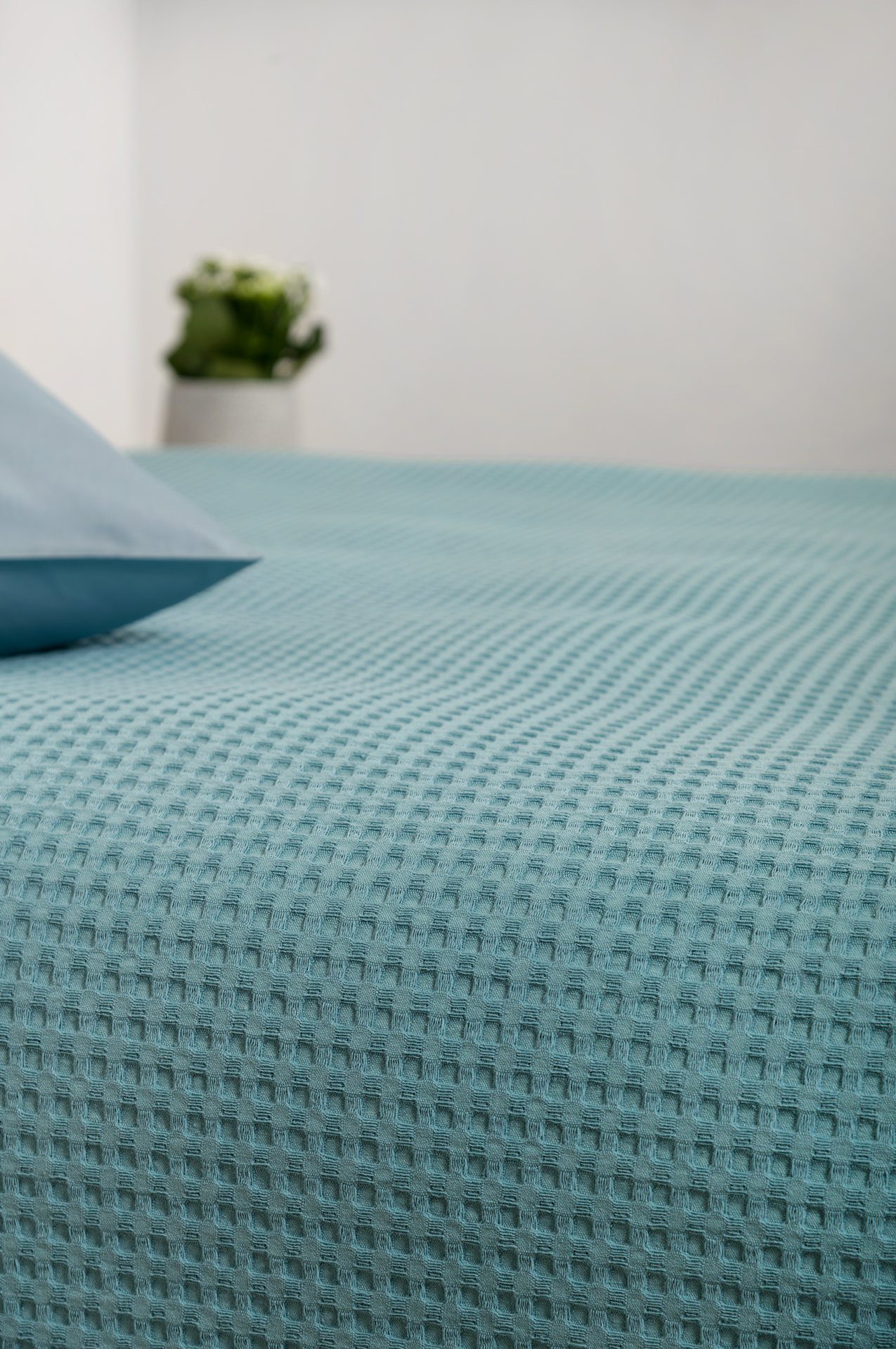 Carpet Strom DM - Κουβέρτα ΠΙΚΕ NAF NAF Cotton Waffle Pique Petrol