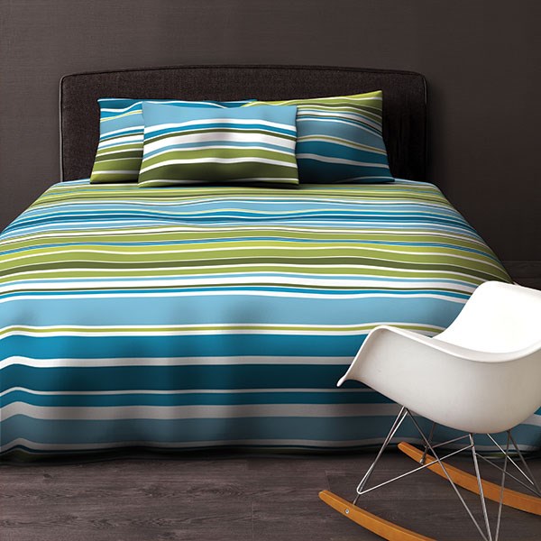 Carpet Strom DM - Κουβερλί HOME Gallery Lines Blue Green 604